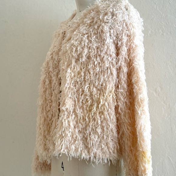Shaggy cream cardigan bohemian festival jacket size s|m - Picture 5 of 10